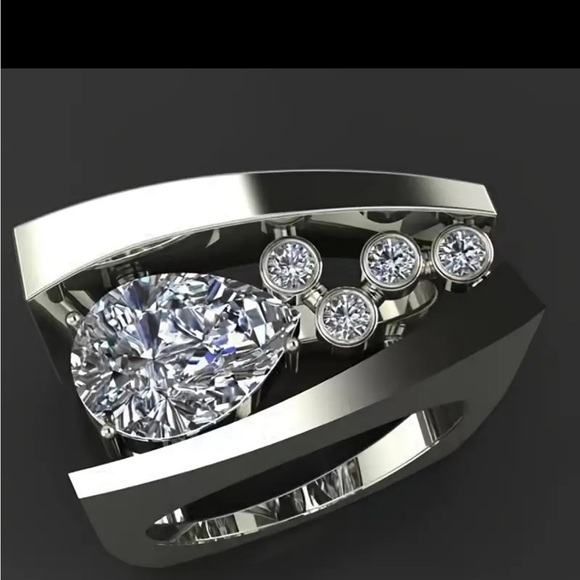 NWOT. Personality Style.Geometric3D Alloy Ring. - Picture 1 of 7